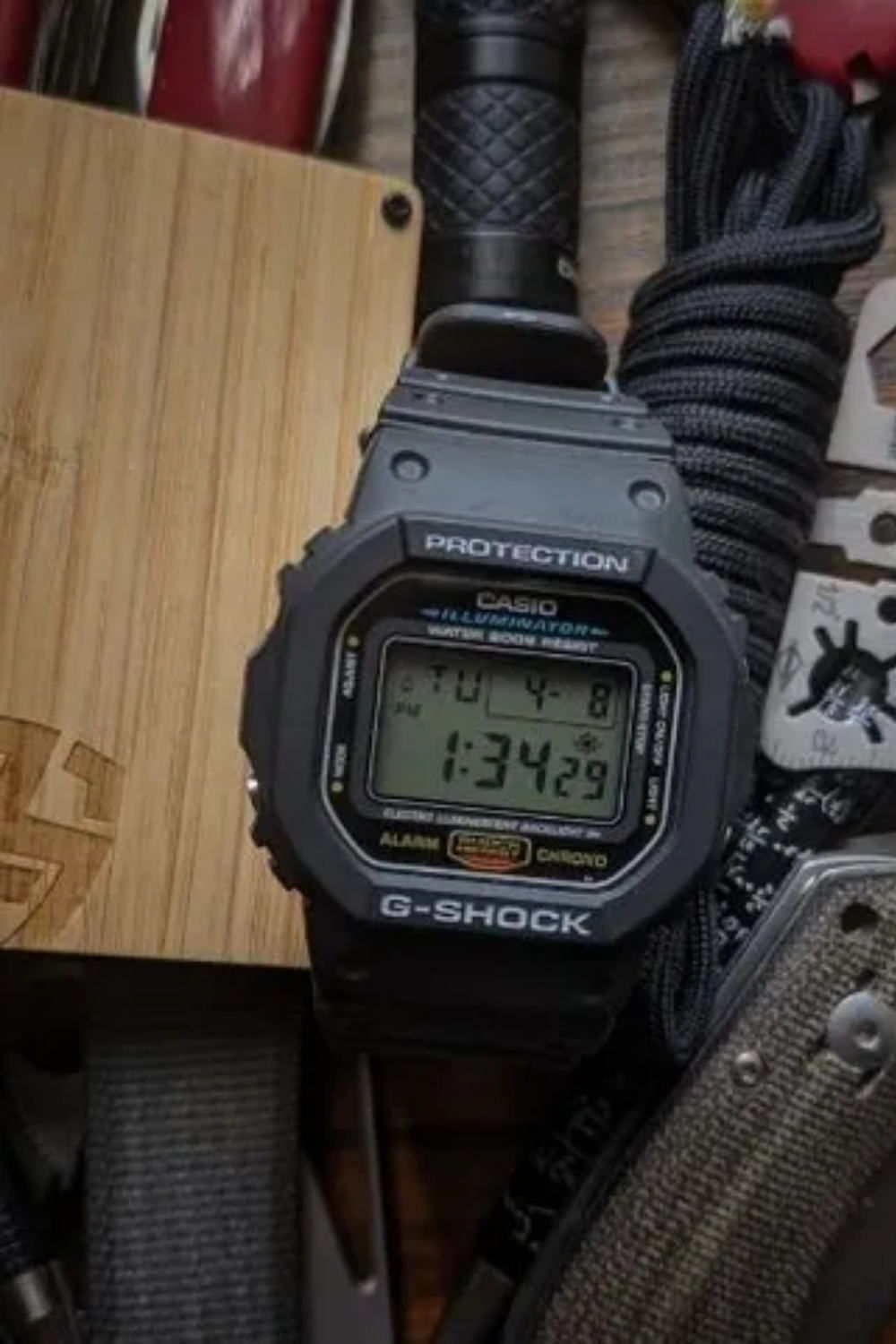 G-STYLE Metal Tough Digital Watch with Stopwatch & Dual Time Display
