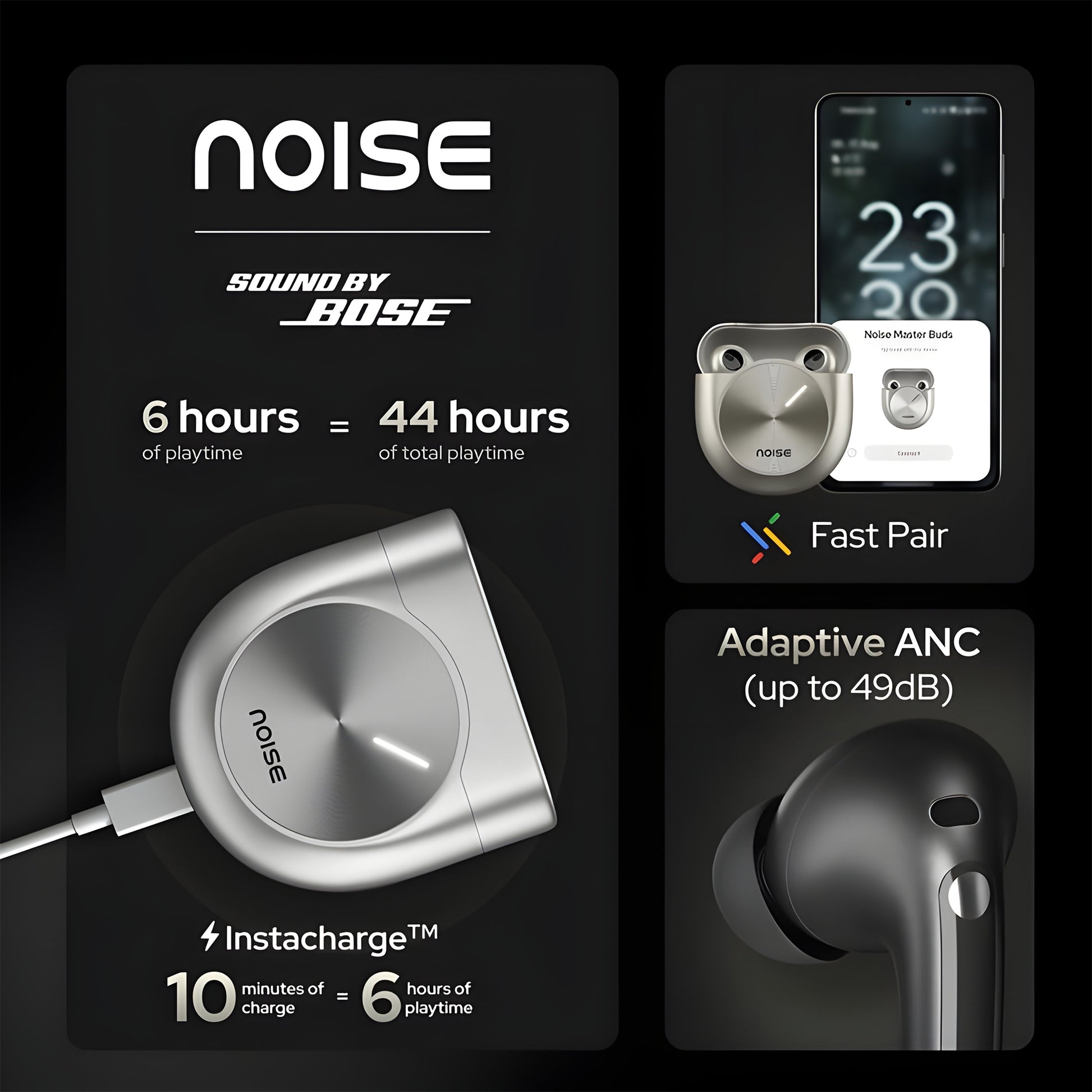 Water-Resistant Wireless Earpods-AUD-HDPHN-MASTERBUDS-TITANIUM