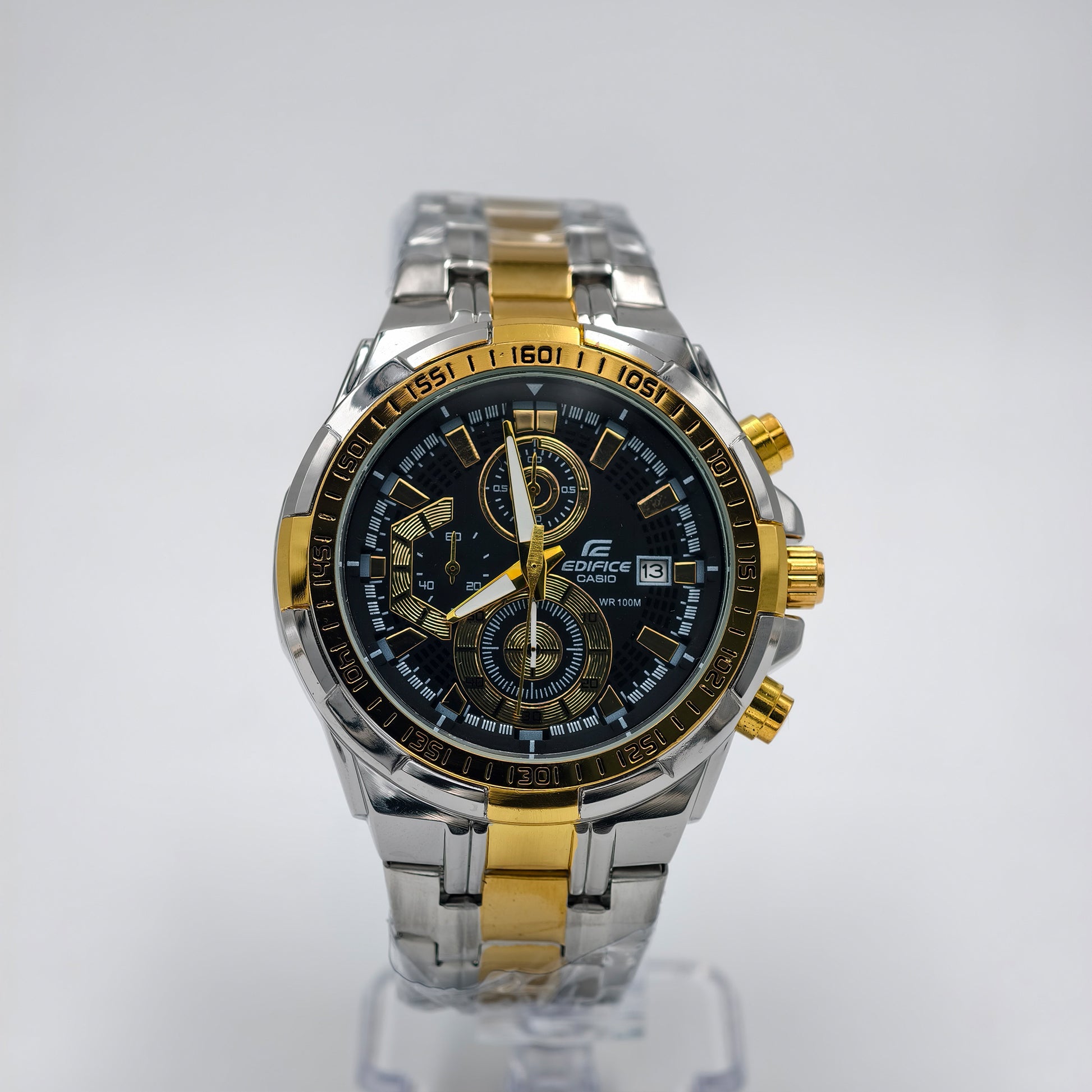 CASIO Men EDifice EFR-539SG-1AVUDF Analog Dial Dual Tone Stainless Steel Band EX188