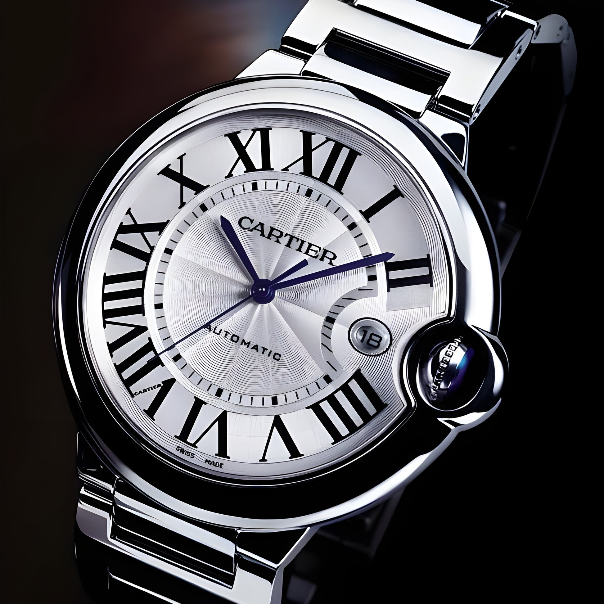 Cartier Ballon Bleu 42mm Automatic Wristwatch in Stainless Steel 2017 B&P