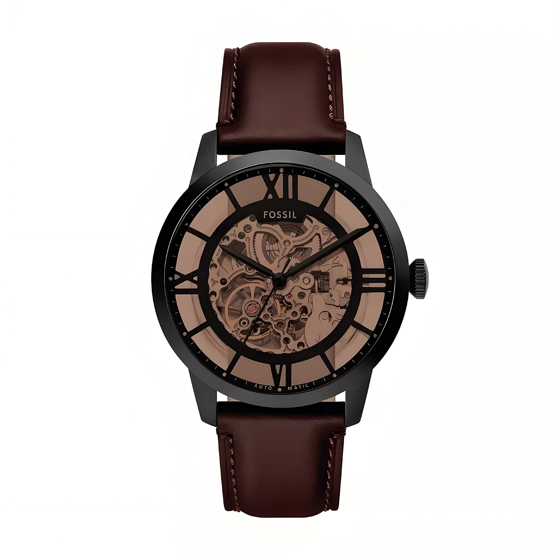 Townsman Automatic Dark Brown Leather Watch