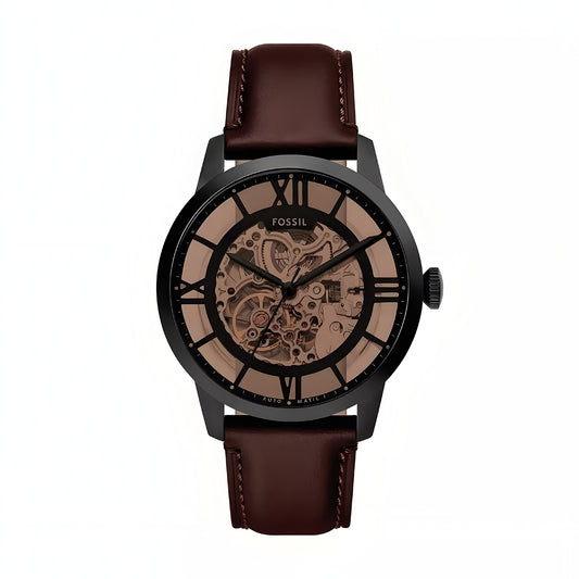 Townsman Automatic Dark Brown Leather Watch