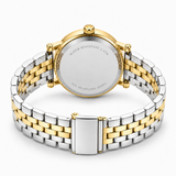 Elegant Two-Tone Analog Watch with White Dial