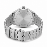 Luxury Stainless Steel Sports Watch with Textured Black Dial