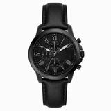 Grant Chronograph Black Leather