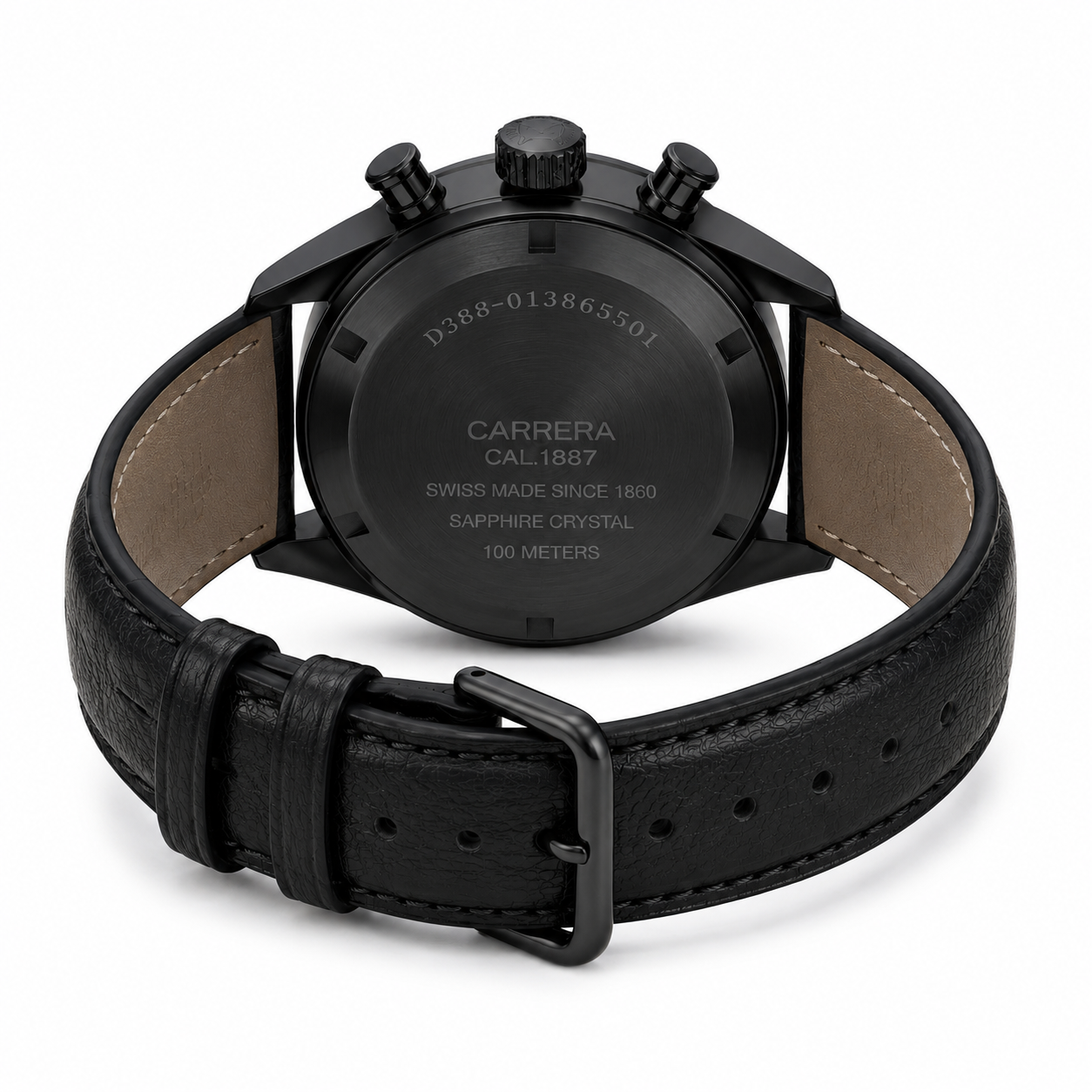 Grant Chronograph Black Leather