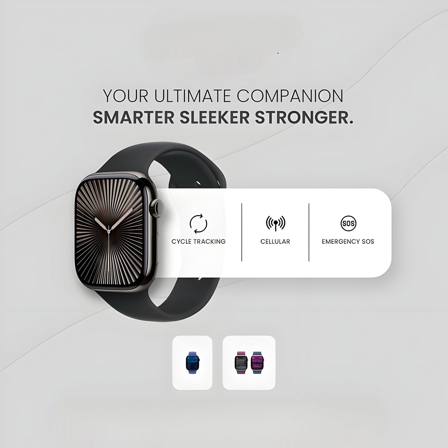 Watch Series 10 [GPS + Cellular 46 mm] Smartwatch with Natural Titanium Case with Stone Grey Sport Band- S/M. Fitness Tracker, ECG App, Always-On Retina Display, Water Resistant Visit the Apple Store