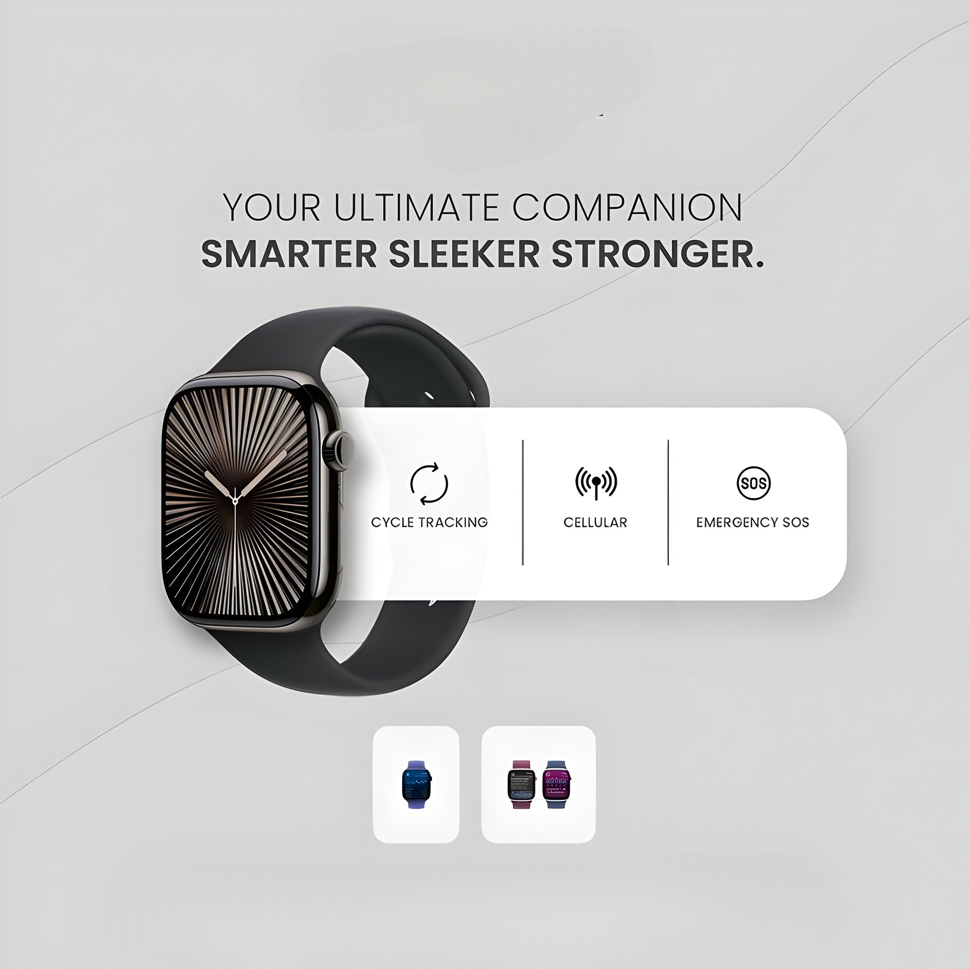Apple Watch Series 10 [GPS + Cellular 46 mm] Smartwatch with Natural Titanium Case with Stone Grey Sport Band- S/M. Fitness Tracker, ECG App, Always-On Retina Display, Water Resistant Visit the Apple Store