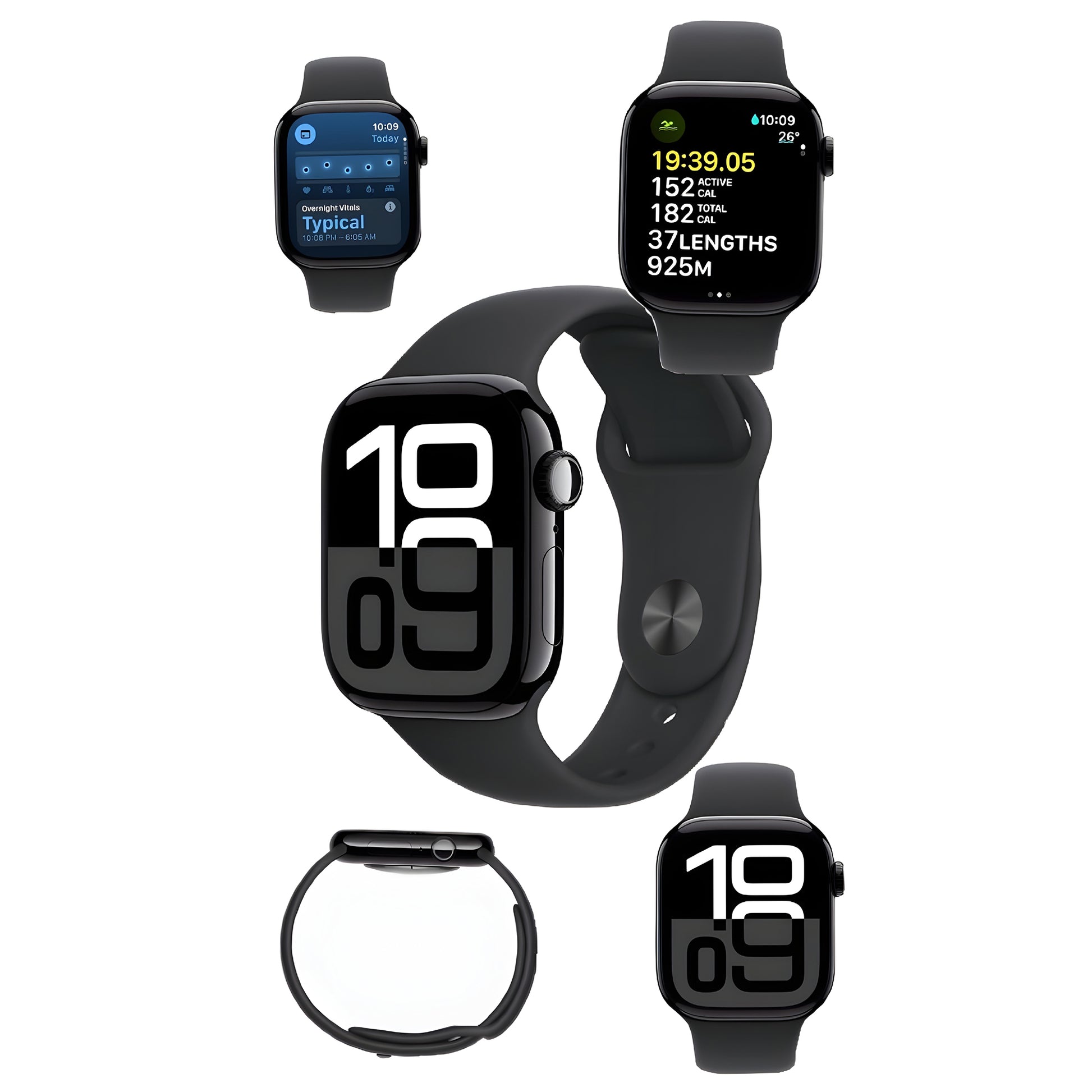 Apple Watch Series 10 [GPS + Cellular 46 mm] Smartwatch with Natural Titanium Case with Stone Grey Sport Band- S/M. Fitness Tracker, ECG App, Always-On Retina Display, Water Resistant Visit the Apple Store