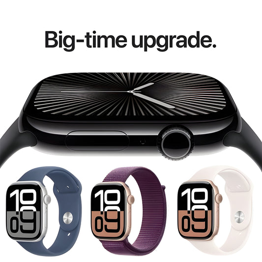 Apple Watch Series 10 [GPS + Cellular 46 mm] Smartwatch with Natural Titanium Case with Stone Grey Sport Band- S/M. Fitness Tracker, ECG App, Always-On Retina Display, Water Resistant Visit the Apple Store