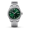 Tizzot  Premium Solar-Powered Stainless Steel Watch with Emerald Green Dial
