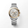 Owega Two-Tone Chronograph Watch with Silver Dial and Rose Gold Accents