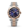 Premium Two-Tone Day & Date Analog Watch with Blue Dial & Stainless Steel Bracelet | Luxury Men's Wrist Watch