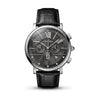 Carter Premium Black Leather Chronograph Analog Watch with Date Display | Luxury Men's Dress Wrist Watch