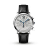 Carter Premium Black Leather Chronograph Analog Watch with White Dial & Date Display | Luxury Men's Wrist Watch