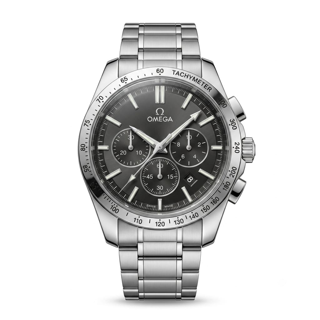 Premium Tachymeter Chronograph Analog Watch with Stainless Steel Strap & Date Display | Luxury Men's Wrist Watch