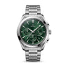 Owega Premium Green Dial Chronograph Analog Watch with Stainless Steel Strap & Date Display | Luxury Men's Wrist Watch