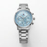Premium Two-Tone Sky Blue Chronograph Analog Watch with Stainless Steel Bracelet & Date Display | Luxury Men's Wrist Watch