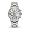 Premium Two-Tone Silver Chronograph Analog Watch with Stainless Steel Bracelet & Date Display | Luxury Men's Wrist Watch