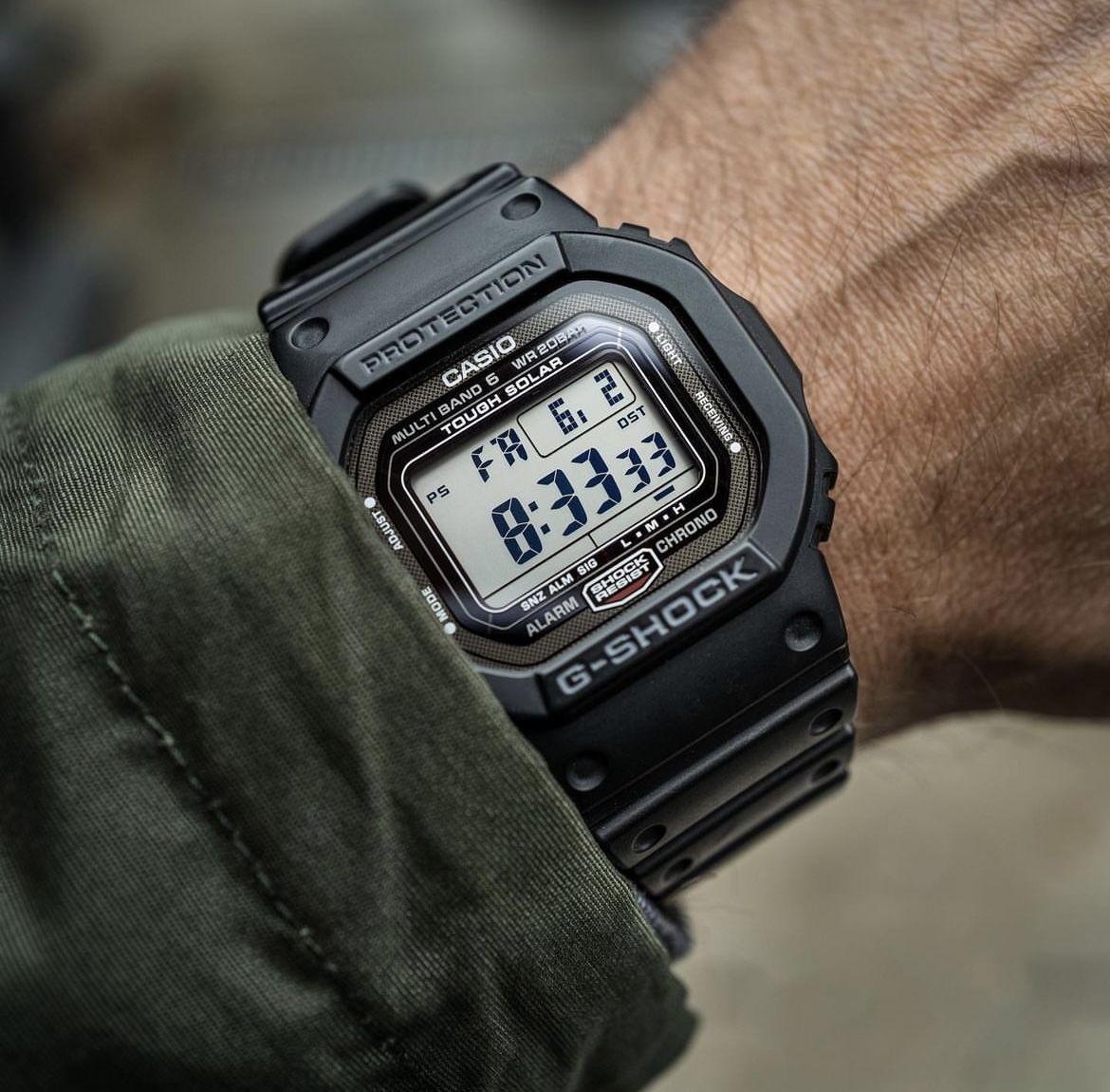 G-STYLE Metal Tough Digital Watch with Stopwatch & Dual Time Display