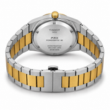 Two-Tone Luxury Solar Watch with Emerald Green Sunray Dial