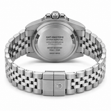 Premium Stainless Steel Dual-Time Watch with Brown Dial and Bi-Color Bezel
