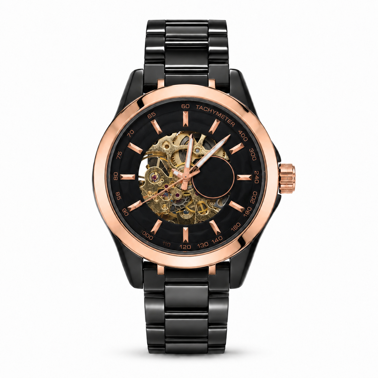 Round Black Tissot Automatic Watch