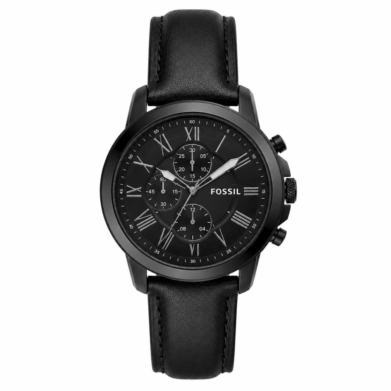 Grant Chronograph Black Leather