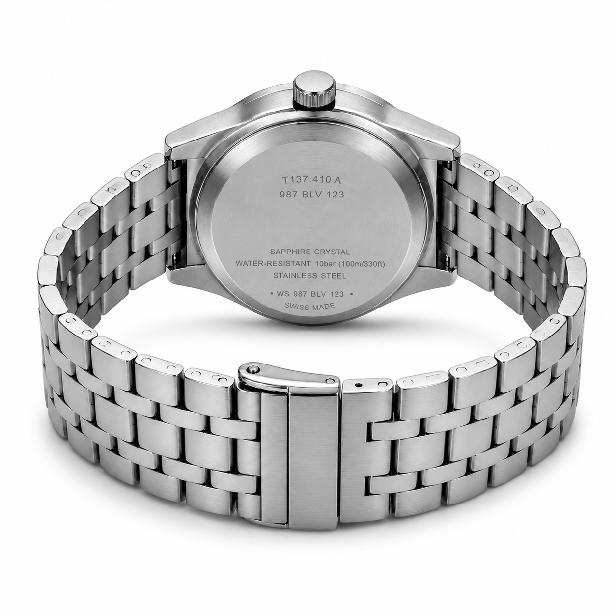 Premium Solar-Powered Stainless Steel Watch with Emerald Green Dial