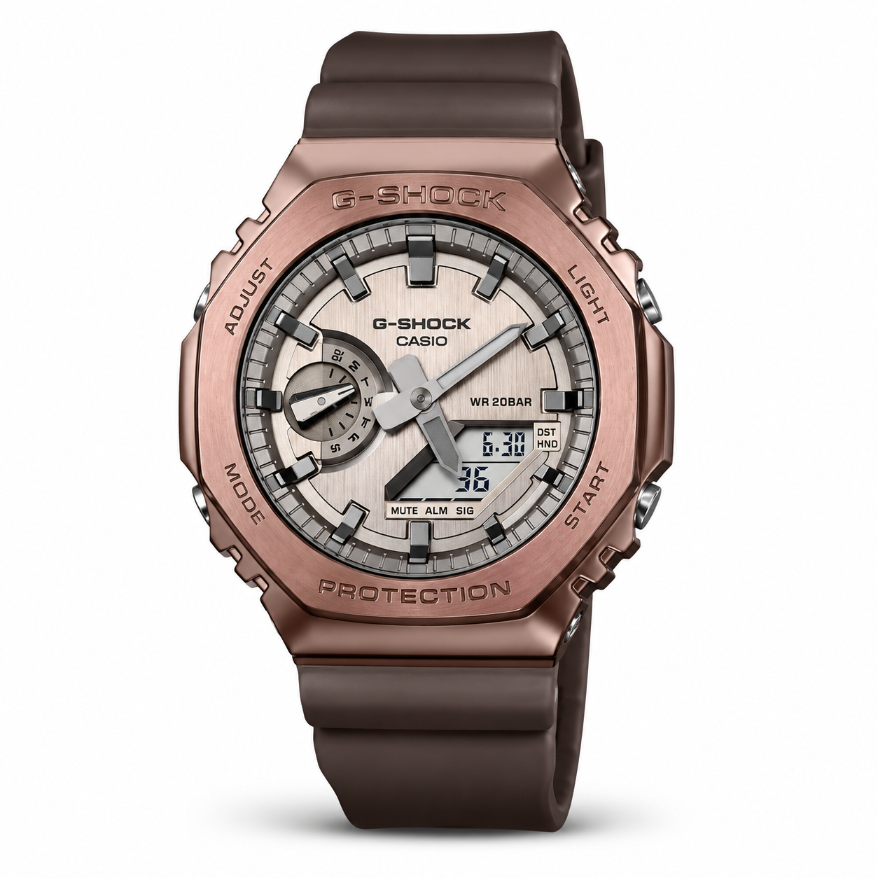 Premium Analog Watch – Rose Gold Case with Champagne Dial