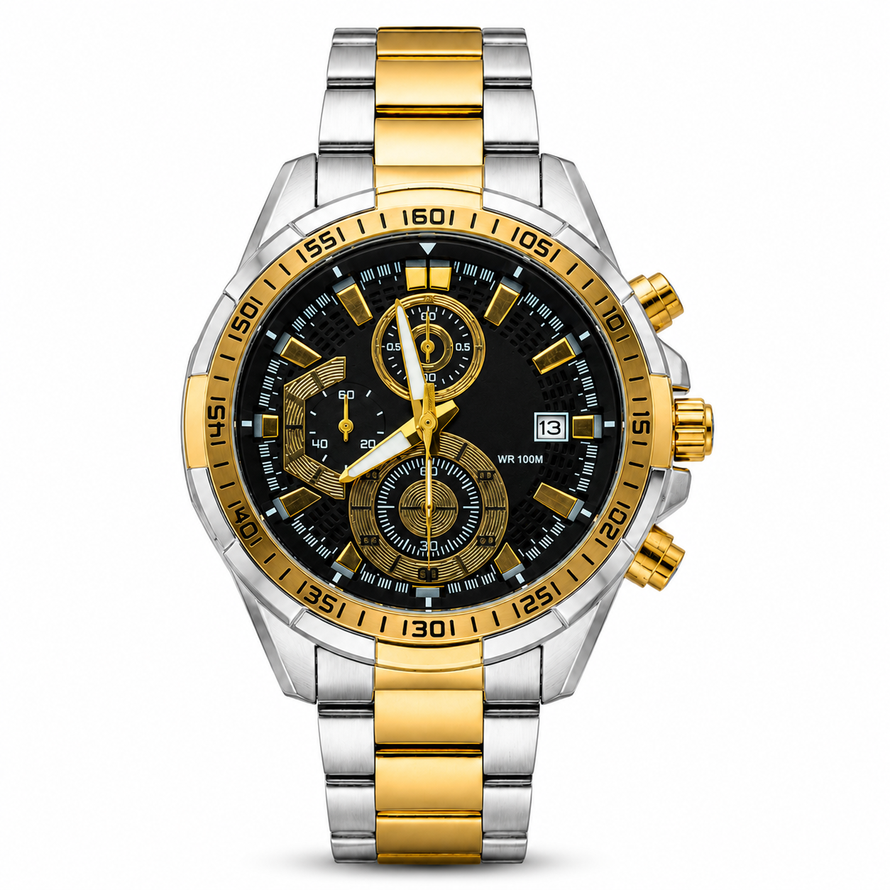 EFR-539SG-1AVUDF Analog Dial Dual Tone Stainless Steel Band EX188