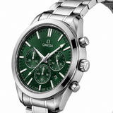 Premium Green Dial Chronograph Analog Watch with Stainless Steel Strap & Date Display | Luxury Men's Wrist Watch