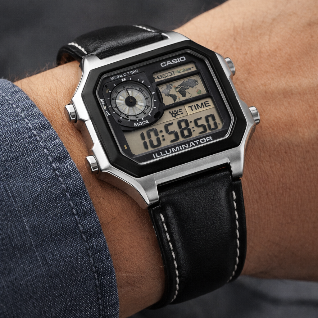 Illuminator World Time Digital Watch