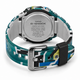 Premium Analog-Digital Sports Watch with Blue Camouflage Resin Strap | Rugged Men's Outdoor Wrist Watch