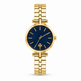 Luxury Gold-Tone Watch with Deep Blue Dial