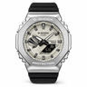 Premium Analog Watch – Silver Case with Ivory Dial