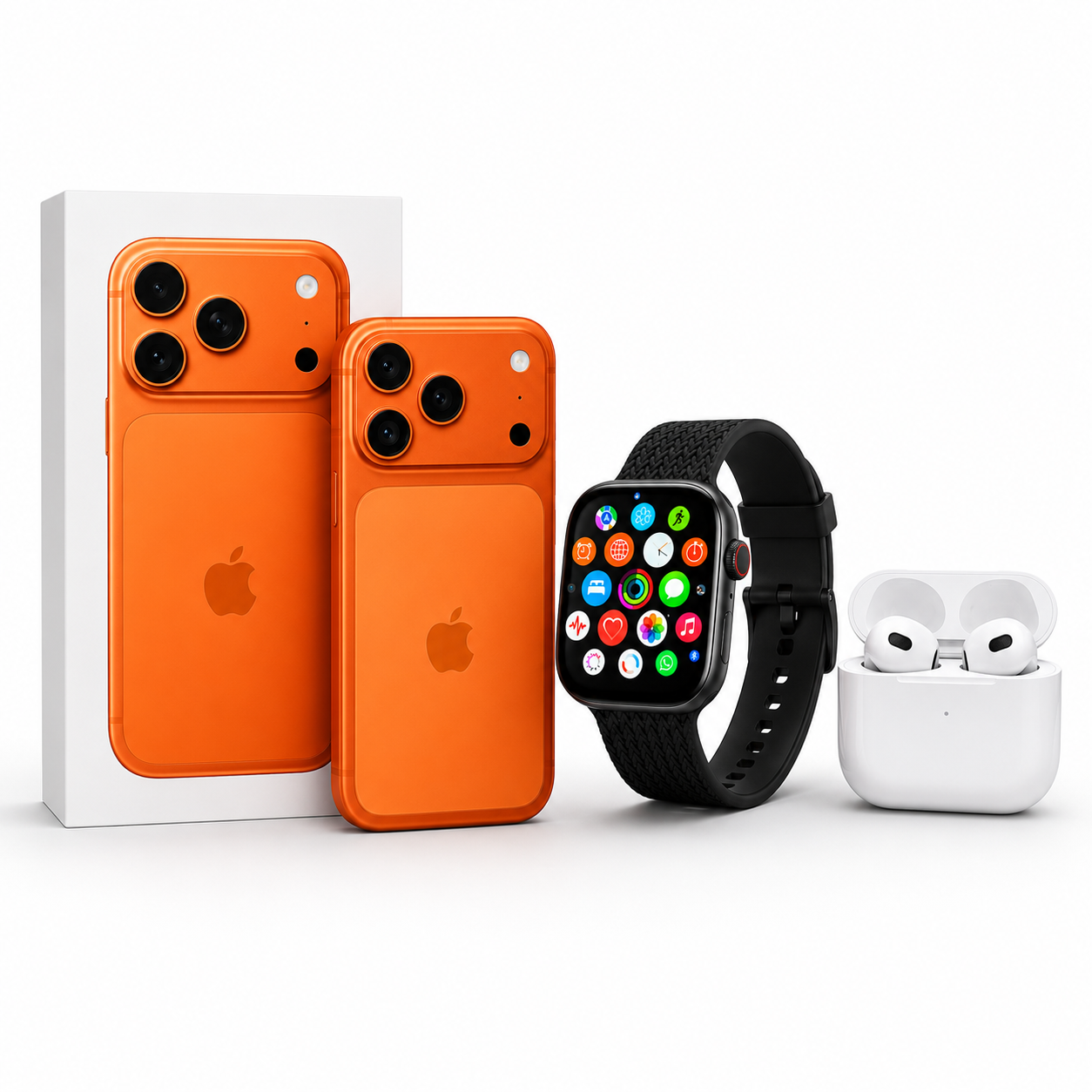 17 Pro Super Mini Smartphone + Series 11 Smartwatch + Airpods 3 Pro Combo | Premium Smart Gadget Combo with Wireless Earbuds