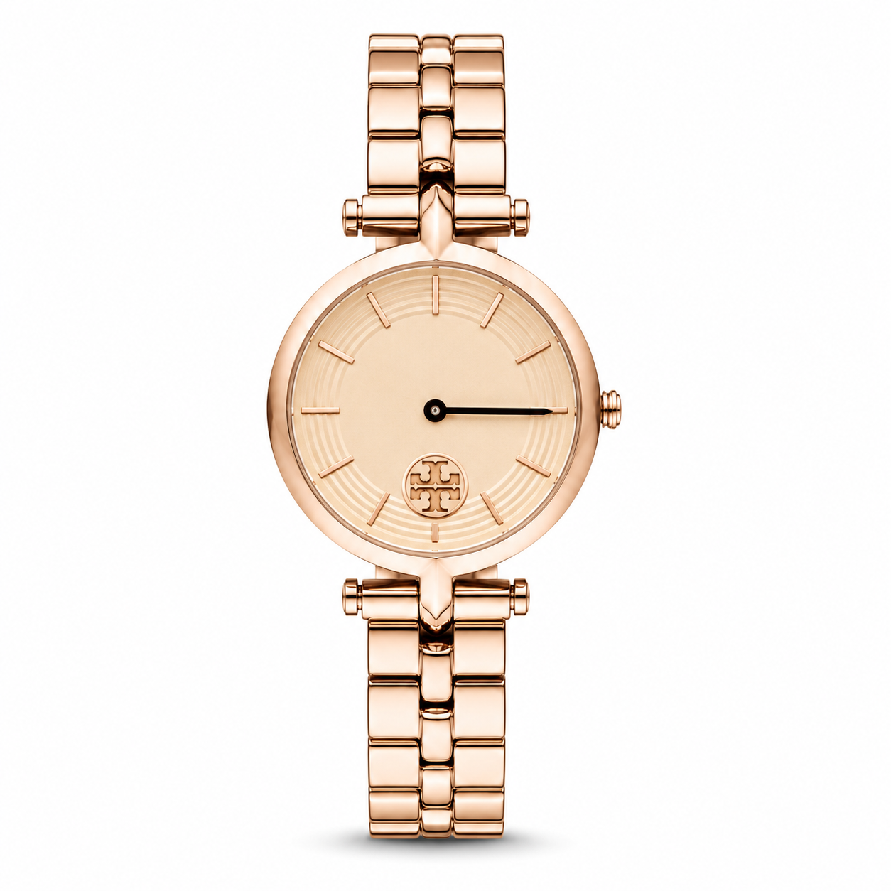 Elegant Rose Gold-Tone Analog Watch with Textured Dial