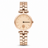 Elegant Rose Gold-Tone Analog Watch with Textured Dial
