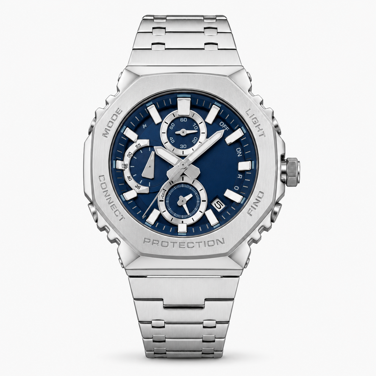 Elite Chronograph Watch with Integrated Steel Strap