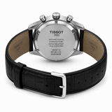 Premium Black Leather Chronograph Analog Watch with Stainless Steel Case & Date Display | Luxury Men's Wrist Watch