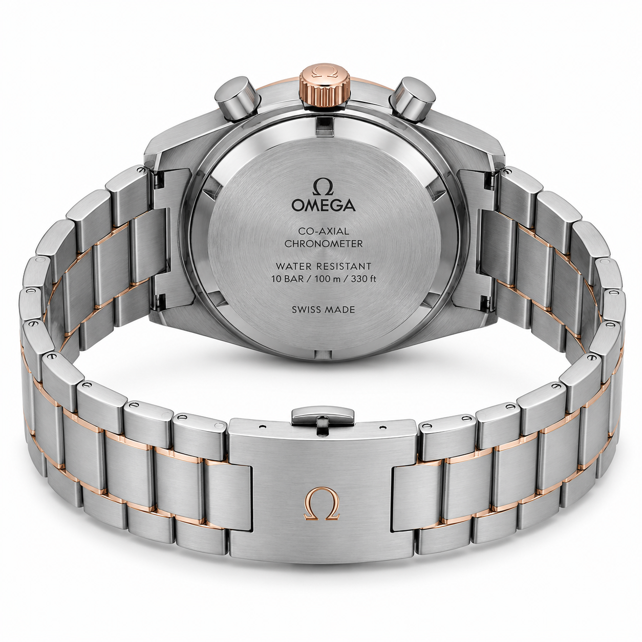 Premium Two-Tone Chronograph Analog Watch with Stainless Steel Strap & Date Display | Luxury Men's Wrist Watch