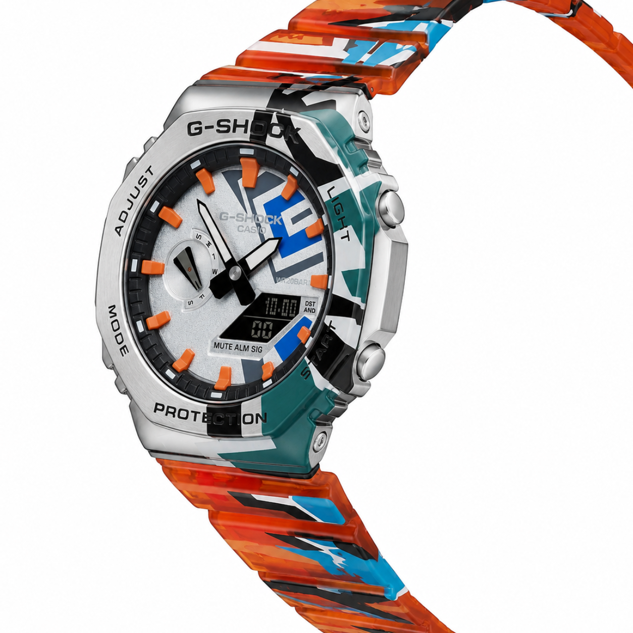 Premium Analog-Digital Sports Watch with Camouflage Resin Strap | Rugged Men's Outdoor Wrist Watch