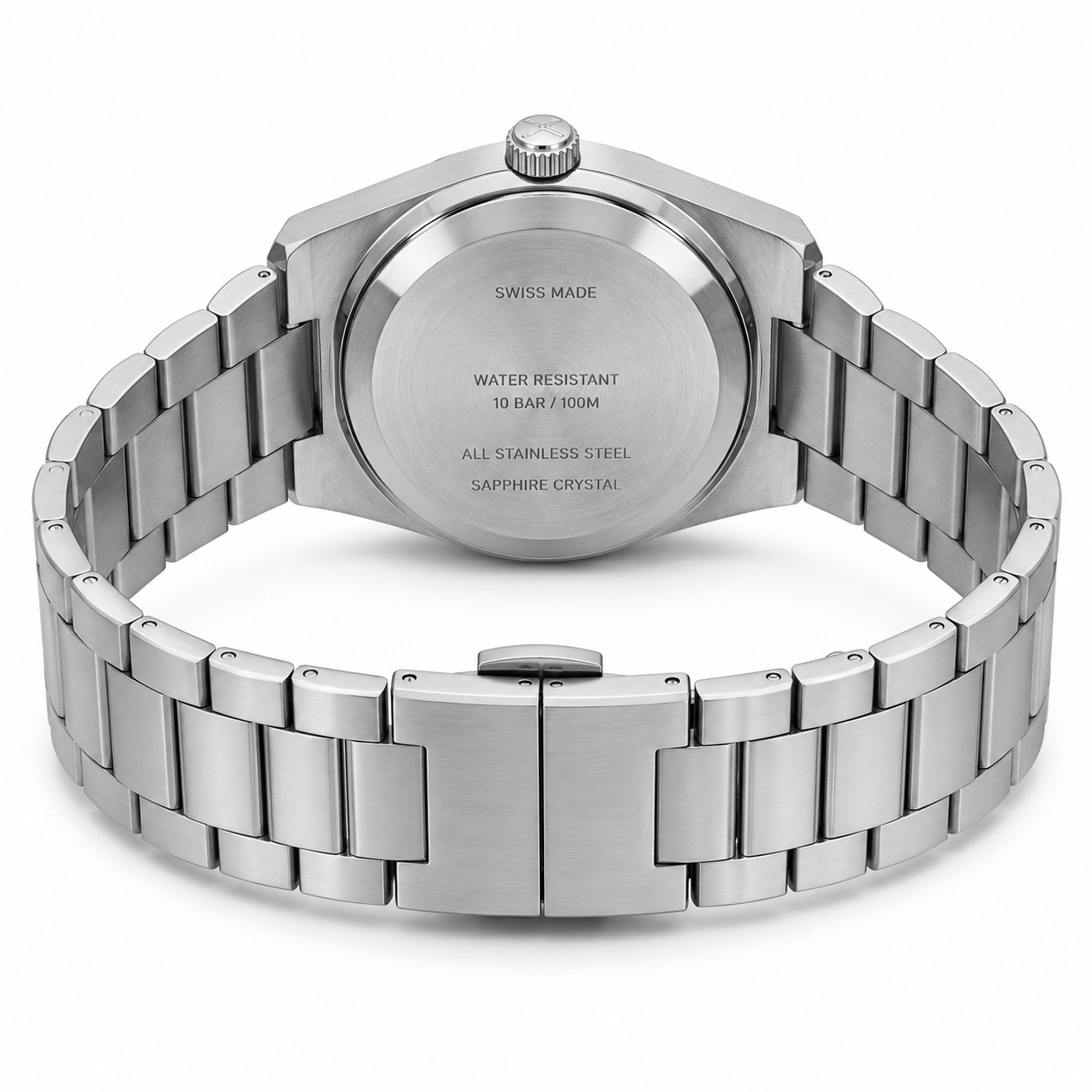 Premium Stainless Steel Analog Watch with Brown Sunburst Dial & Date Display | Classic Men's Wrist Watch
