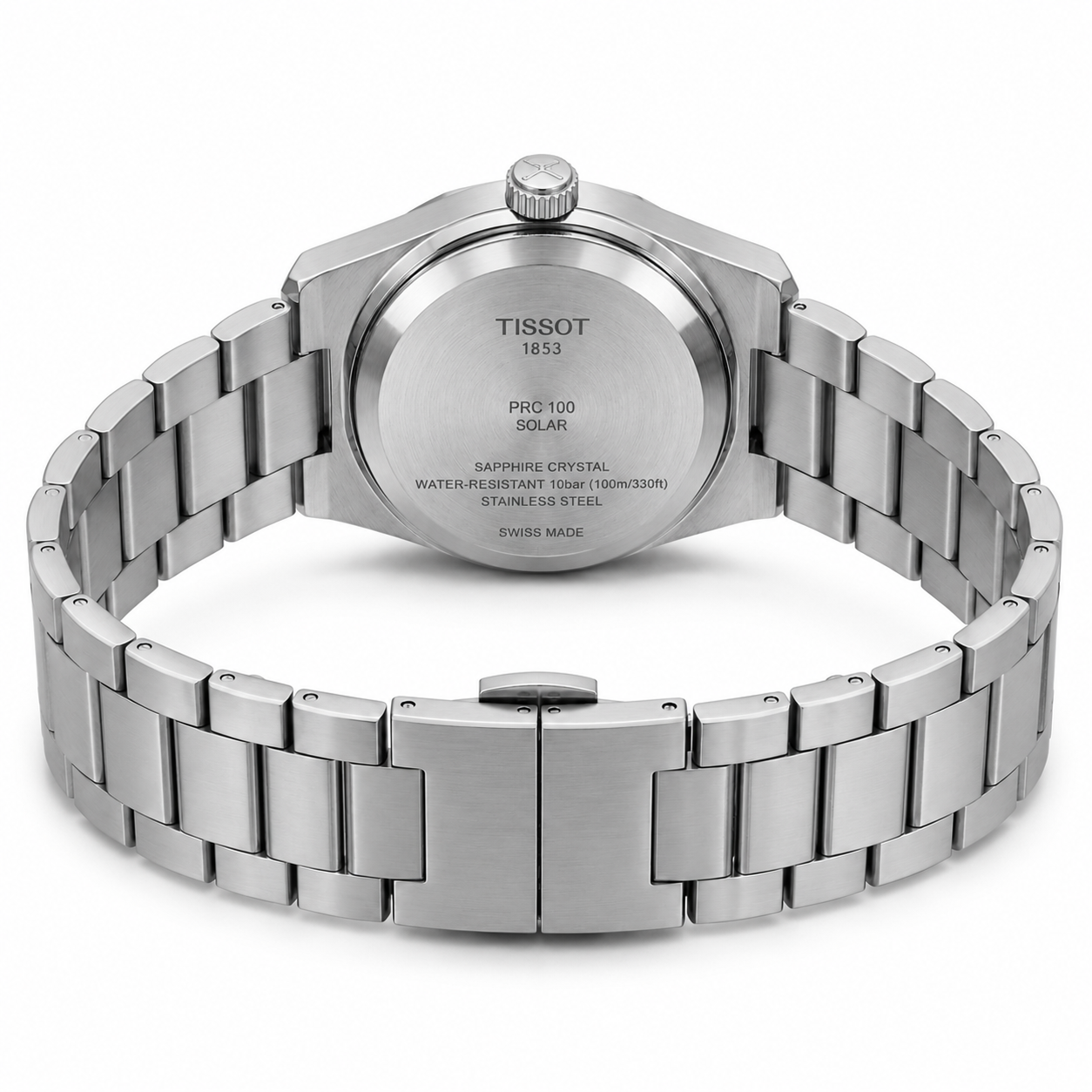 Premium Silver Stainless Steel Solar Powered Analog Watch with Date Display | Classic Men's Wrist Watch