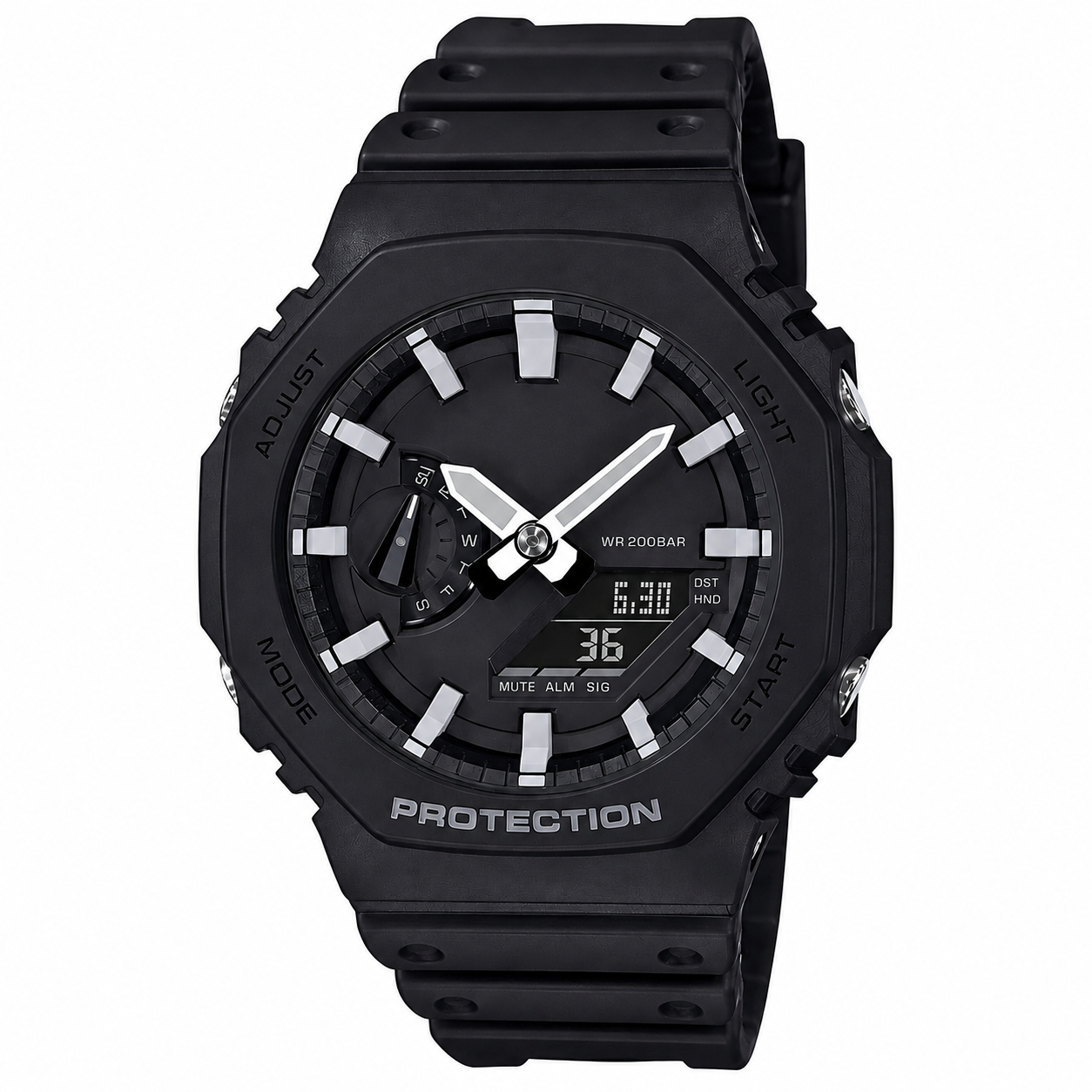 Analog-Digital Black Dial Men's Watch-GA-2100-1ADR (G986)